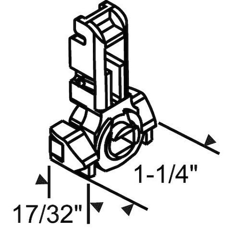 Strybuc T LOCK 1.33 WHT PUCK OPEN CAM 62-50042